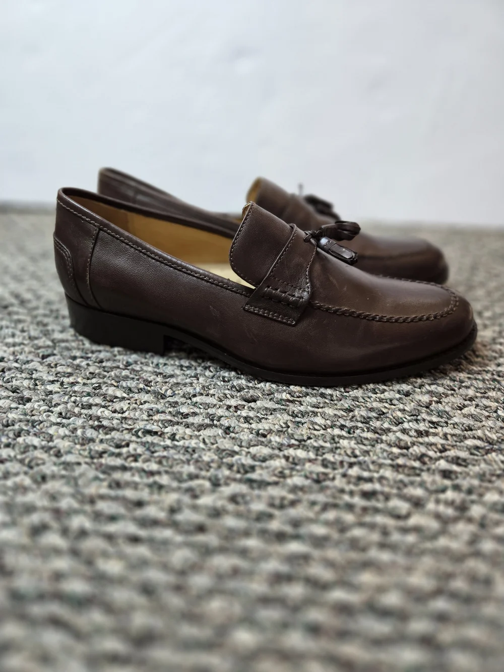 G.H. Bass & Co. Men's Brown Leather Tassel Dress Shoes Size 10.5